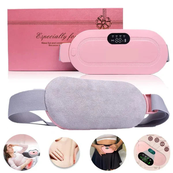 Electric Period Cramp Massager Vibrating Heating Belt P_WB