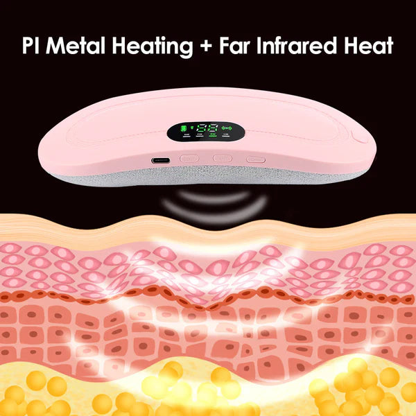 Electric Period Cramp Massager Vibrating Heating Belt P_WB