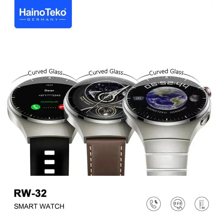 Haino Teko Germany RW-32 AMOLED Display Smart Watch with 3 Strap SFM-GD