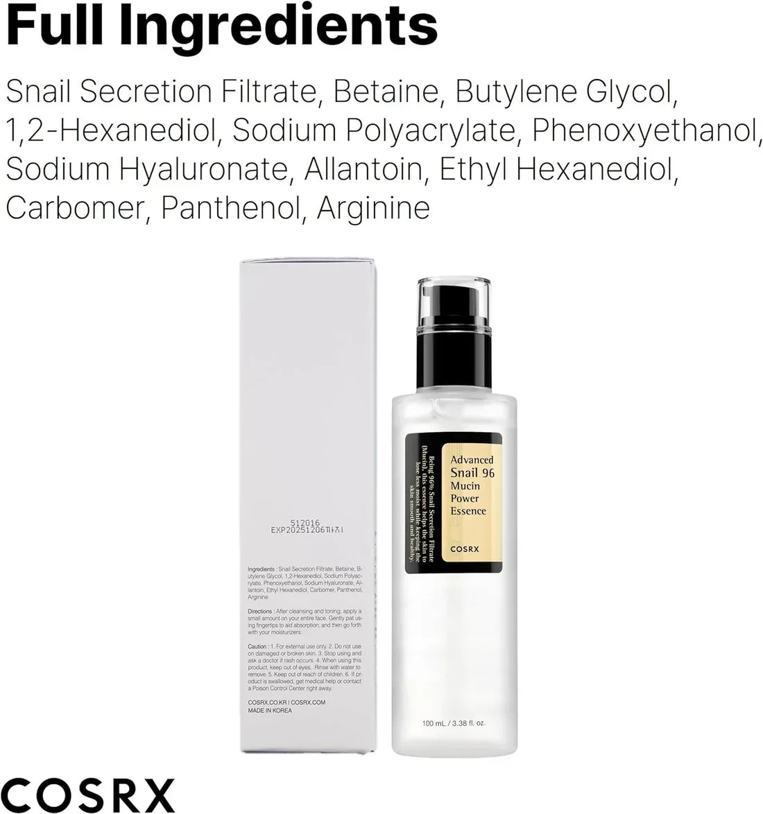 COSRX Advance Snail 96 Mucin Power Essence 100ml US